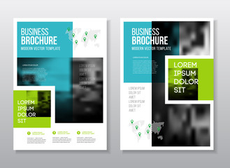 Startup presentation layout or business flyer. Annual report vec