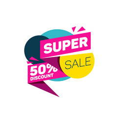 Special offer super sale tag discount banner. Retail sticker. Si