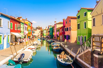Naklejka na ściany i meble Burano island near Venice, Italy
