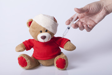 Bear Toy is ill