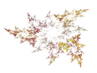 Abstract fractal with yellow spiky pattern