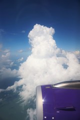 Sky view on airplane