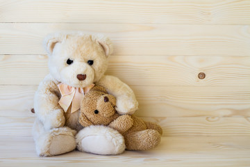  teddy bear on wooden floor