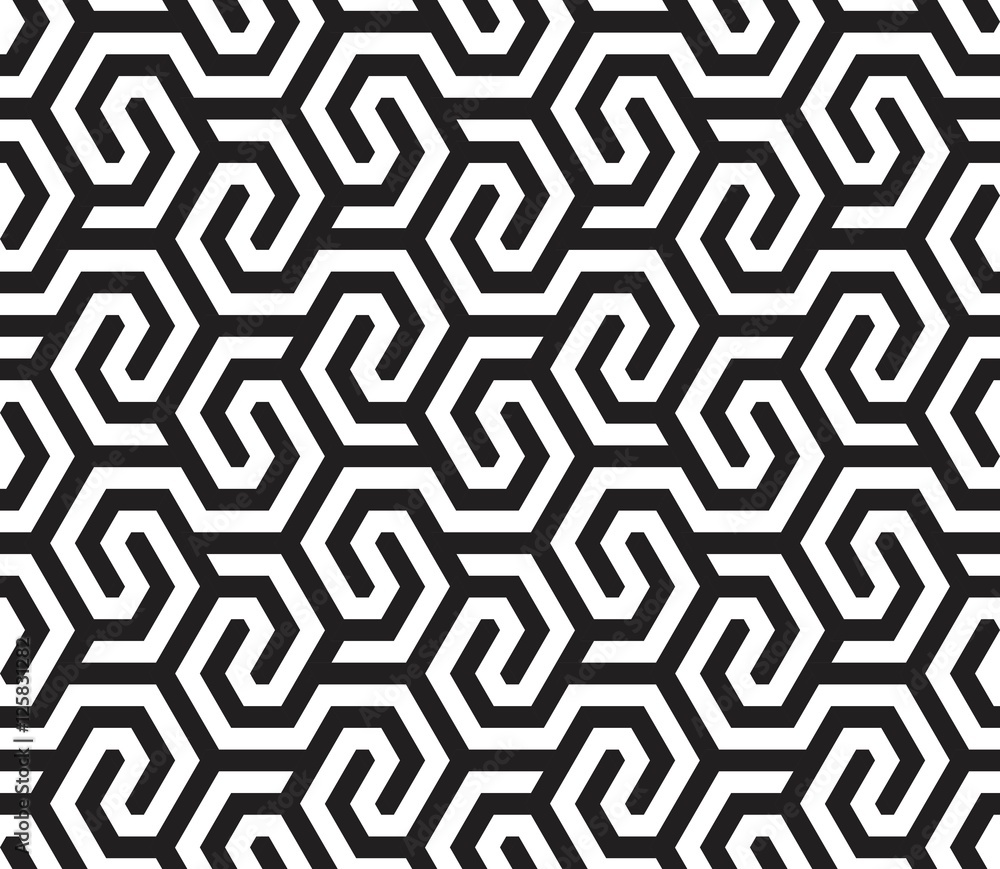 Wall mural vector seamless pattern. modern stylish texture. repeating geometric pattern of hexagons tiles with 