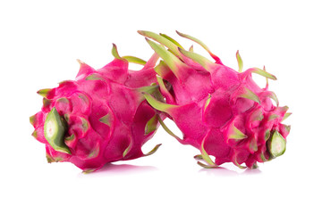 Vivid and Vibrant Dragon Fruit isolated on white background