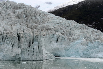 Pia glacier on the archipelago of Tierra del Fuego.