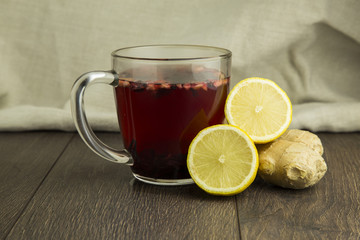 herbata z cytryną i imbirem