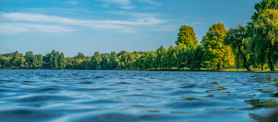 Summer scene on lake