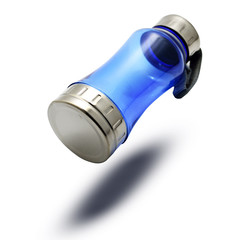 Bule drinking sport bottle isolated on white