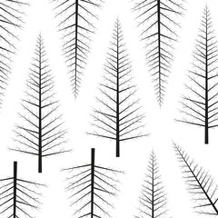 silhouette of a Christmas tree on a white background