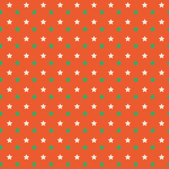 stars on orange backgrounds seamless pattern