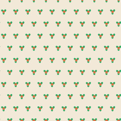 christmas holly seamless pattern
