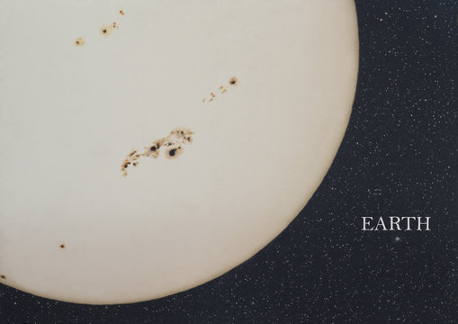 Sunspots And Earth Comparative