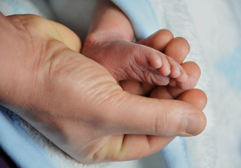 Baby Fu&szlig; in der Hand