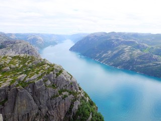 Norway fjord: a view from the pupit rock
