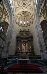 Fototapeta na wymiar Santa Iglesia Catedral de Nuestra Señora de la Asunción y de San Frutos de Segovia, conocida como la Dama de las Catedrales estilo gótico,Castilla y León,España