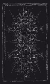 Tarot cards - back design, abstract pattern