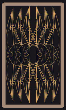 Tarot cards - back design, abstract pattern