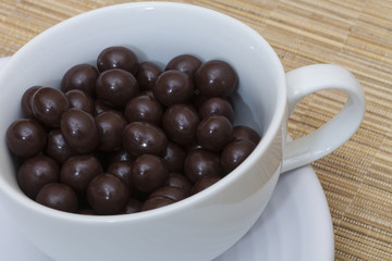 Chocolate covered espresso coffee beans