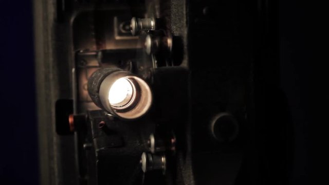  Old film projector camera pan