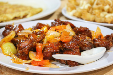 sour and sweet stir-fry squid