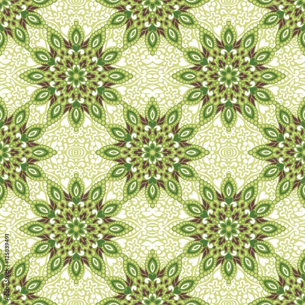 Poster seamless background with abstract ethnic pattern.