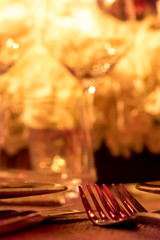 Party Setting with Colorful Bokeh Background