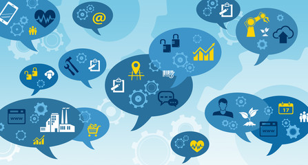 Naklejka premium Business Communication Concept Design