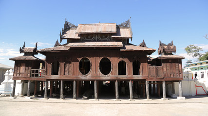 Fototapeta na wymiar Shweyanpyay Monastery, Nyaung Shwe, Myanmar
