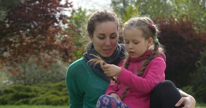 Mom and Daughter in the Park