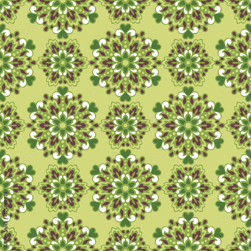 Poster seamless background with abstract ethnic pattern.