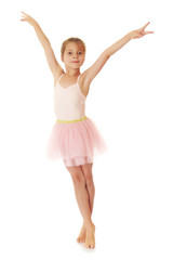 Fototapeta na wymiar Adorable little ballerina
