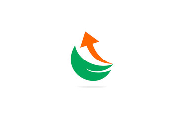 leaf world arrow up logo