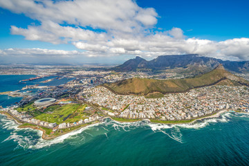 Cape Town and the 12 Apostels from above