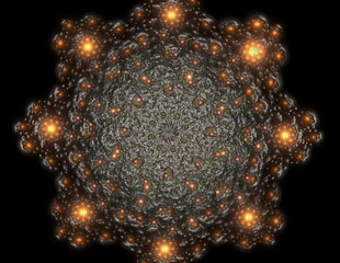Particles of abstract fractal forms on the subject of nuclear ph