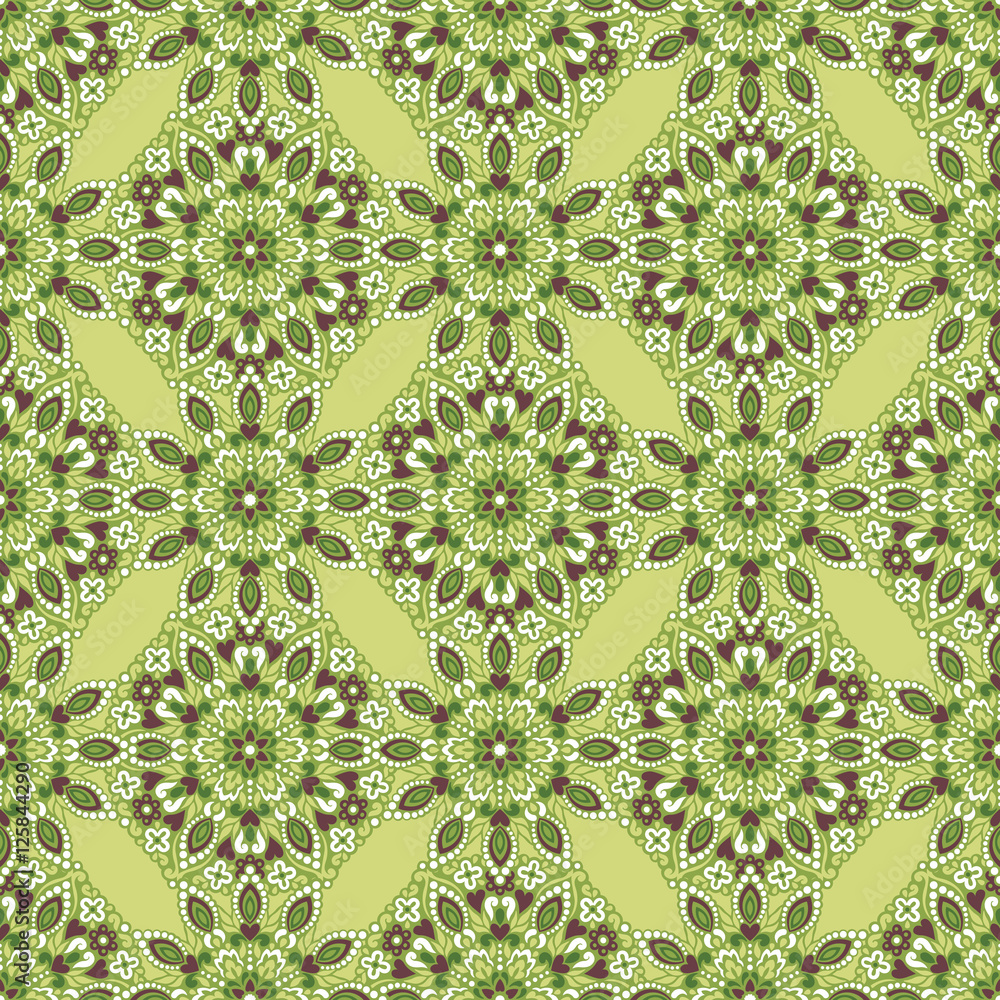 Poster seamless background with abstract ethnic pattern.