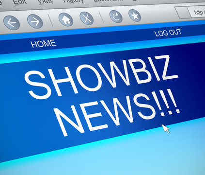Showbiz news concept.