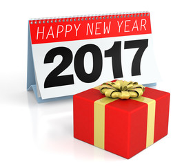 Gift Box with 2017 Calendar