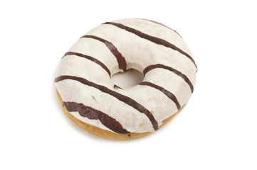 Colored doughnut or donut on the white