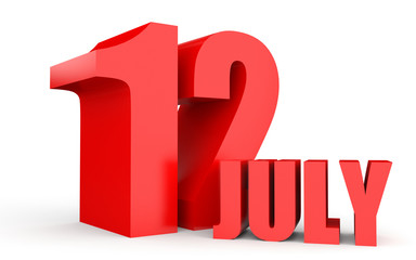 July 12. Text on white background.