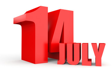 July 14. Text on white background.