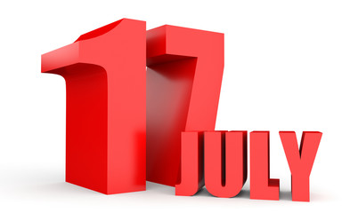 July 17. Text on white background.