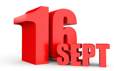 September 16. Text on white background.