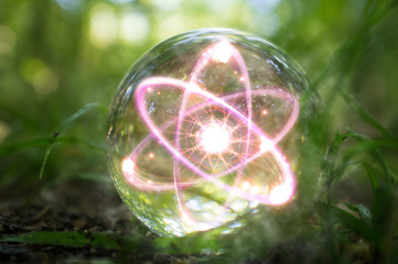 Atom Crystal Ball Nature - obrazy, fototapety, plakaty