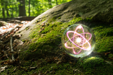 Atom Crystal Ball Nature - obrazy, fototapety, plakaty