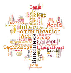 Obraz premium Global Business word cloud