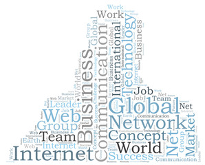 Obraz premium Global Business word cloud
