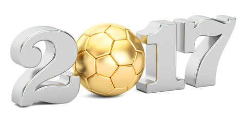 Obraz premium Soccer 2017 concept, 3D rendering