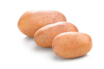 Potatoes isolated on white background