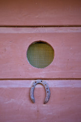 Horseshoe used as knockers